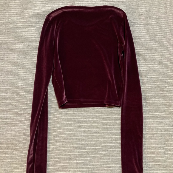 Aritzia Wilfred Free purple velvet top - Picture 2 of 3